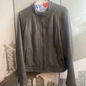 cole haan lambskin leather jacket